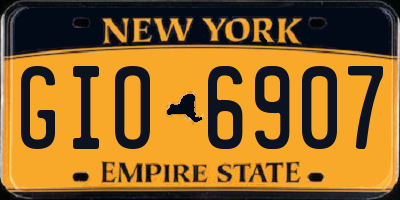 NY license plate GIO6907