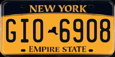 NY license plate GIO6908