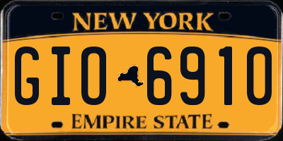 NY license plate GIO6910