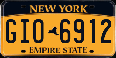 NY license plate GIO6912