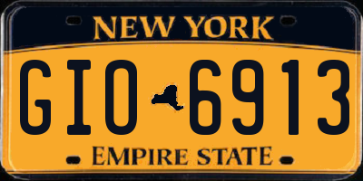 NY license plate GIO6913