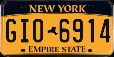 NY license plate GIO6914