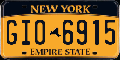NY license plate GIO6915