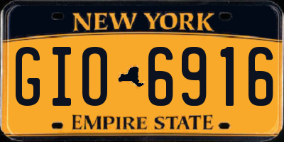 NY license plate GIO6916