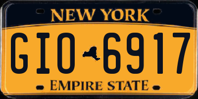 NY license plate GIO6917