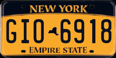 NY license plate GIO6918