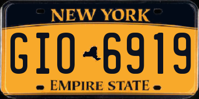 NY license plate GIO6919