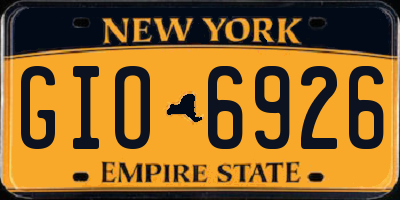 NY license plate GIO6926
