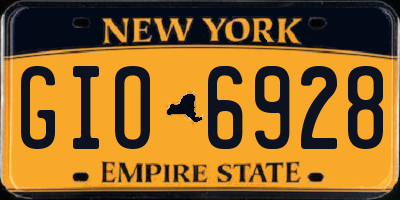 NY license plate GIO6928