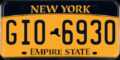 NY license plate GIO6930