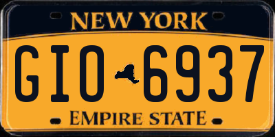 NY license plate GIO6937