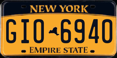 NY license plate GIO6940
