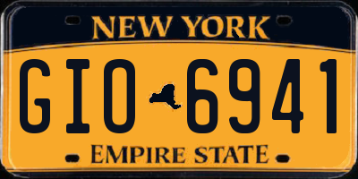 NY license plate GIO6941
