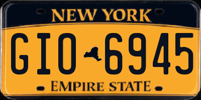 NY license plate GIO6945