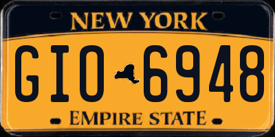 NY license plate GIO6948