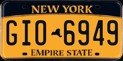 NY license plate GIO6949