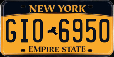 NY license plate GIO6950