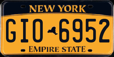 NY license plate GIO6952