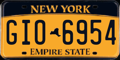 NY license plate GIO6954