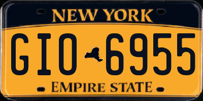 NY license plate GIO6955