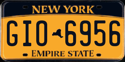 NY license plate GIO6956