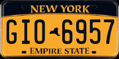 NY license plate GIO6957