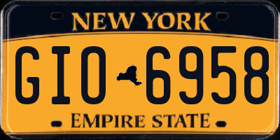 NY license plate GIO6958