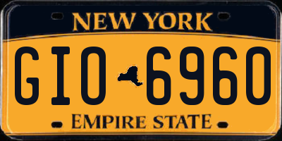 NY license plate GIO6960