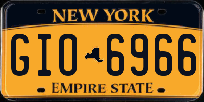 NY license plate GIO6966
