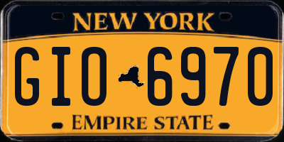 NY license plate GIO6970
