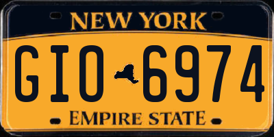 NY license plate GIO6974