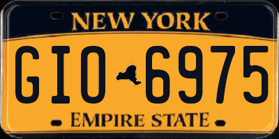 NY license plate GIO6975