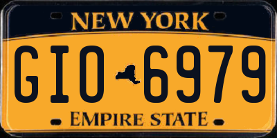 NY license plate GIO6979