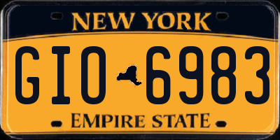 NY license plate GIO6983