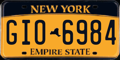NY license plate GIO6984