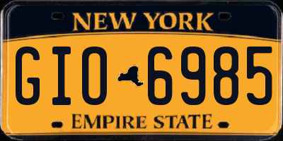 NY license plate GIO6985