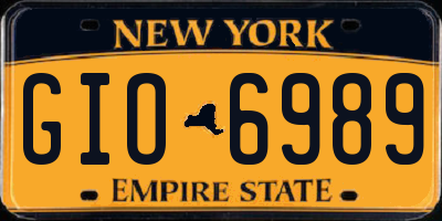 NY license plate GIO6989