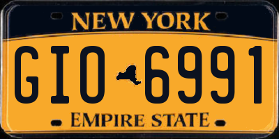 NY license plate GIO6991