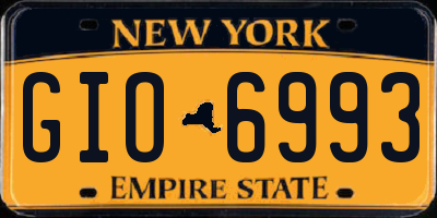NY license plate GIO6993