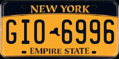 NY license plate GIO6996