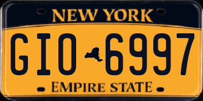 NY license plate GIO6997