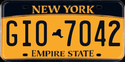 NY license plate GIO7042