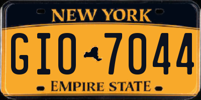 NY license plate GIO7044