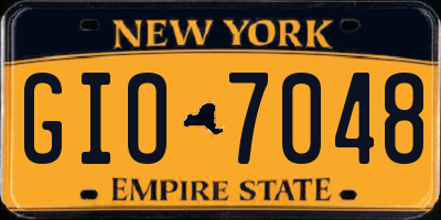 NY license plate GIO7048