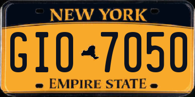 NY license plate GIO7050