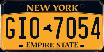 NY license plate GIO7054