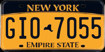 NY license plate GIO7055