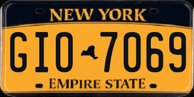 NY license plate GIO7069