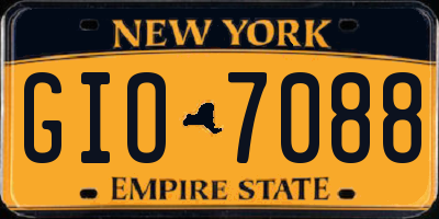 NY license plate GIO7088