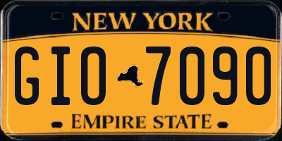 NY license plate GIO7090